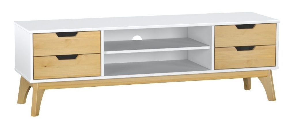 Rack Para Tv Living Cajones Estantes Madera Maciza Muebles Web