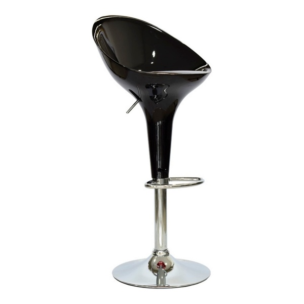 Butaca Acrílico Negra Taburete Silla Para Bar Respaldo Alto - Imagen 5