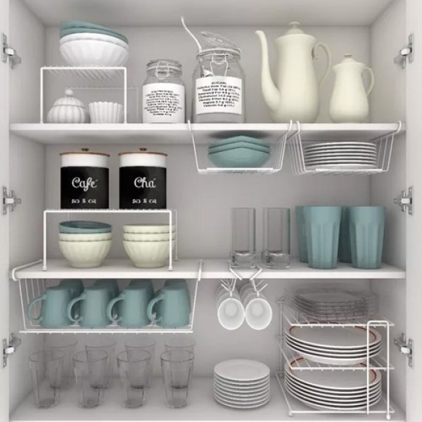 Organizador De Platos Horizontal Ordenador Armario Cocina - Imagen 2