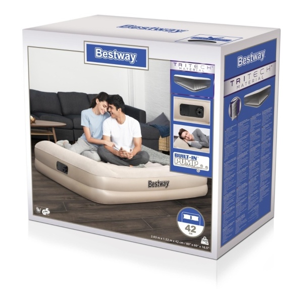 Colchon Inflable Doble Beige - Muebles Web - Imagen 6