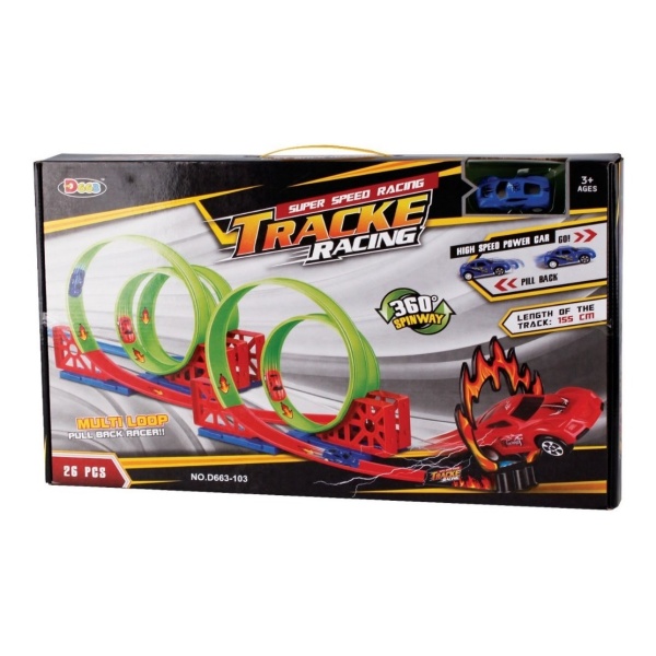 Pista De Autos De Carrera De 5 Vueltas + 1 Auto A Fricción - Imagen 2