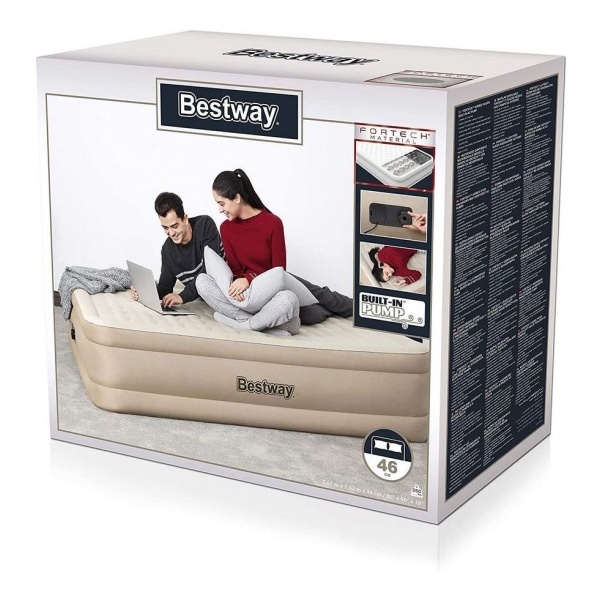 Colchon Inflable Fortech Queen Beige Muebles Web - Imagen 4