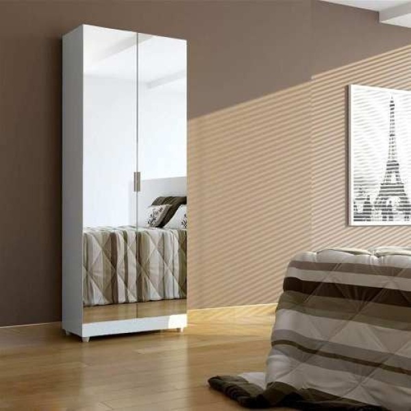 Ropero Multiuso Con Espejos 2 Puertas - Biblioteca Zapatera - Imagen 3