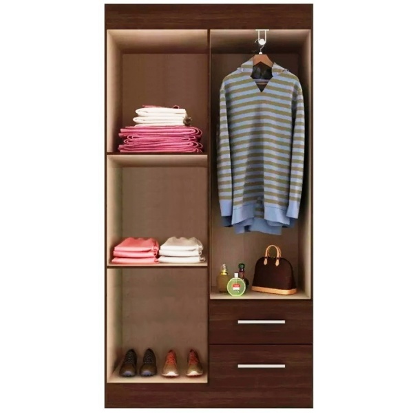 Ropero 4 Puertas 2 Cajones Placard Blanco Muebles Web - Imagen 3