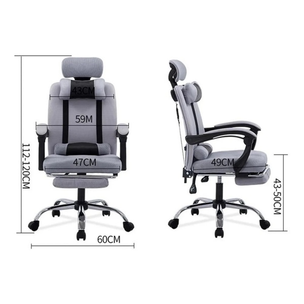 Silla Ejecutiva Ergonómica Con Apoyapies Y Almohadones - Imagen 7