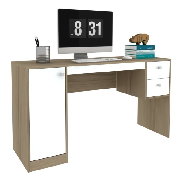 Escritorio Para Pc - Mesa Para Computadora - Puerta Cajones - Imagen 5