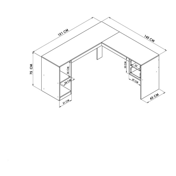 Escritorio Esquinero Para Pc - Mesa De Computadora - Oficina - Imagen 6