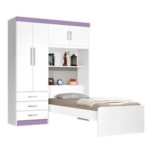 Ropero Con Cama Incorporada + 4 Puertas + Baul + 3 Cajones - Imagen 14