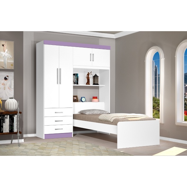 Ropero Con Cama Incorporada + 4 Puertas + Baul + 3 Cajones - Imagen 15