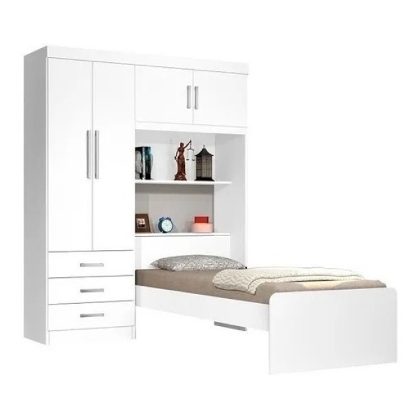 Ropero Con Cama Incorporada + 4 Puertas + Baul + 3 Cajones - Imagen 16