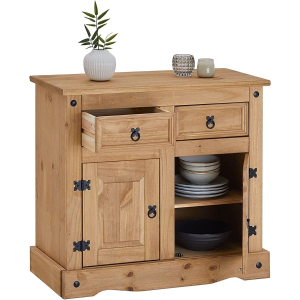 Aparador Living Comedor Bagueño Linea Mexicana Madera Maciza - Imagen 4