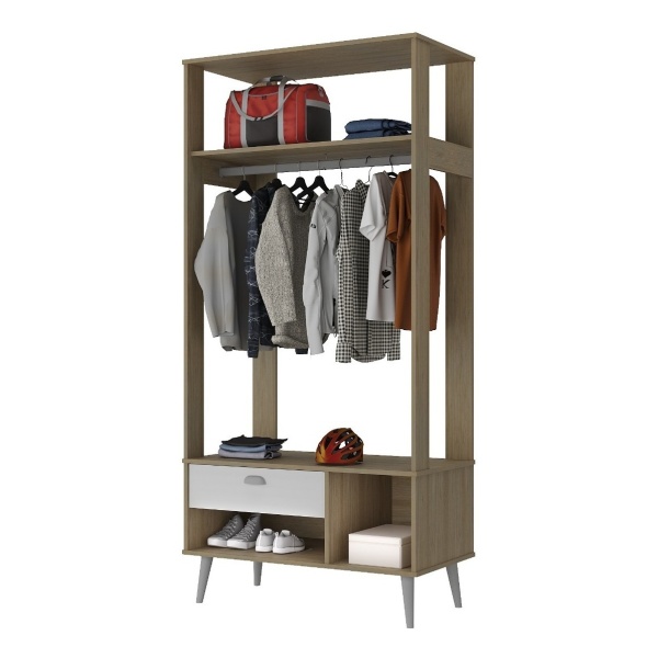 Ropero Sin Puertas Closet Exhibidor Perchero Cajon Estantes