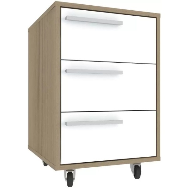 Mesa De Luz Cajonera Con Ruedas Bajo Escritorio Organizador