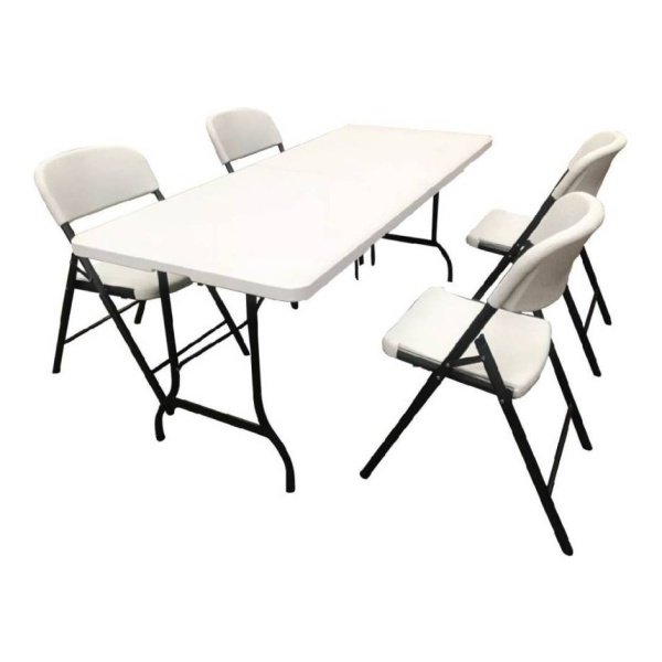 Juego De Jardin Plegable Mesa Y Sillas Exterior Camping