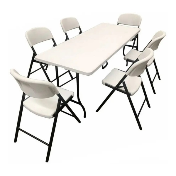 Juego De Jardin Sillas Y Mesa Plegable Exterior Camping