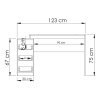 Escritorio Muebles Web Linea Premium - 3 Cajones Mdp - Almendra/blanco - Imagen 3