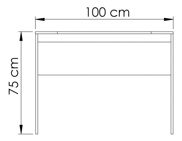 Escritorio Muebles Web - Linea Premium Mdp 2901 - Almendra/blanco- 100 X 75 X 45 - Imagen 3