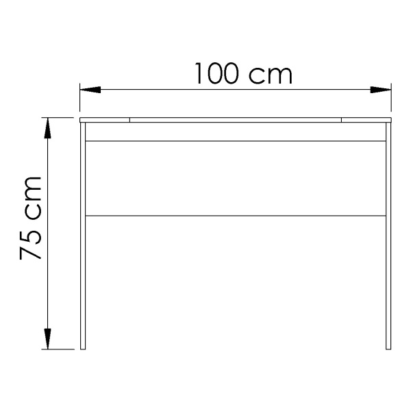 Escritorio Muebles Web - Linea Premium Mdp 2901 - Almendra/blanco- 100 X 75 X 45 - Imagen 3