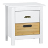 Mesa De Luz 2 Cajones Madera Maciza Linea Ibiza Muebles Web