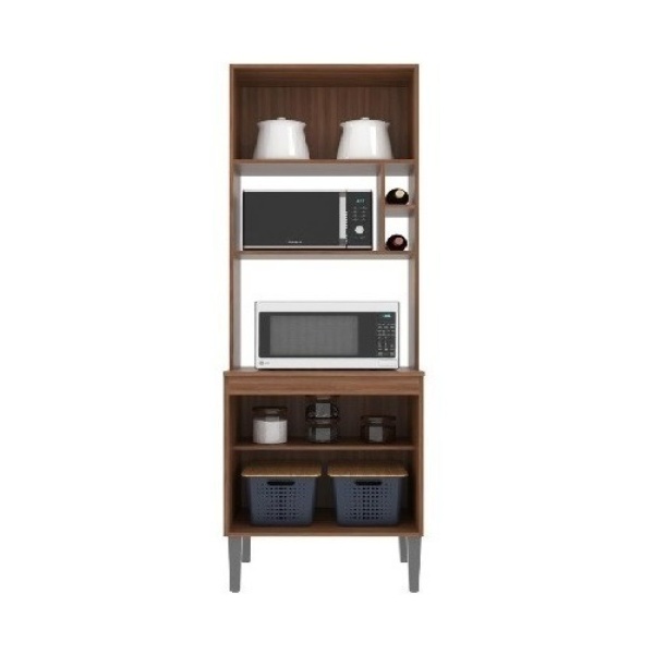 Mueble Cocina Auxiliar Microondas Horno Estantes 2 Puertas - Imagen 2