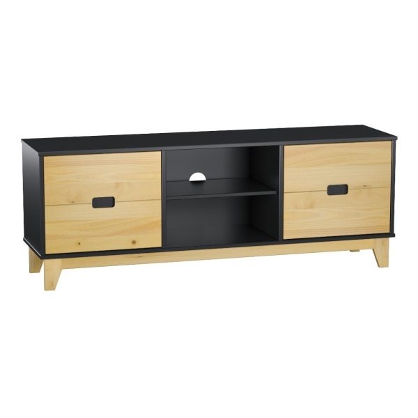 Rack Para Tv Living 2 Estantes 2 Puertas Madera Maciza