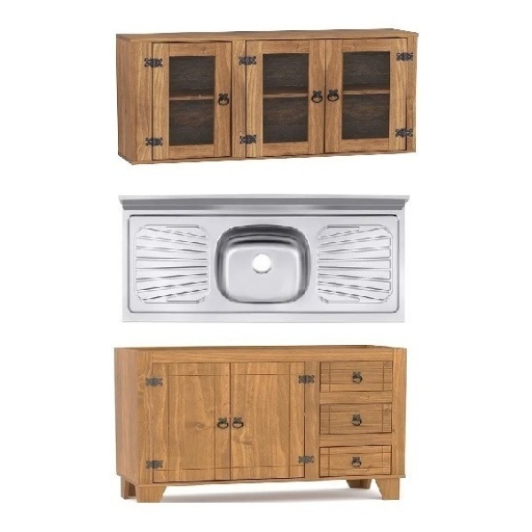 Aéreo 3 Puertas + Pileta + Bajo Mesada Linea Mexicana - Imagen 2
