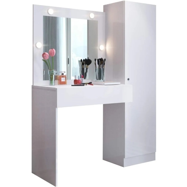 Cómoda Tocador Con Espejo Y Sistema De Luces - Armario