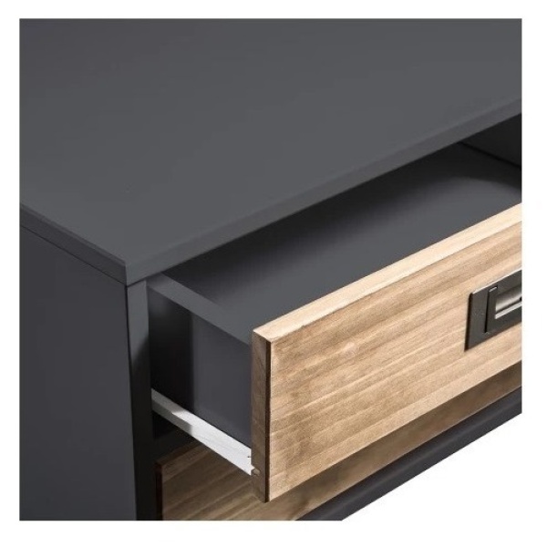 Rack De Tv 2 Cajones Living Comedor Madera Maciza - Imagen 3