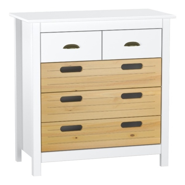 Cómoda Cajonera 5 Cajones Madera Maciza Linea Ibiza