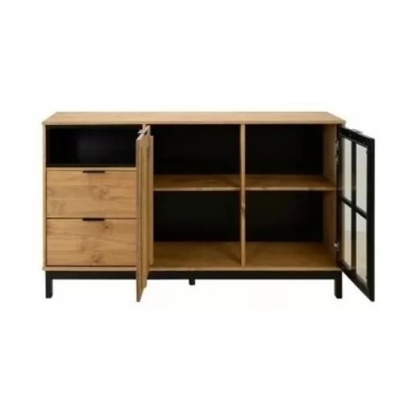 Rack De Tv Modular Living Comedor 2 Puertas Madera Maciza - Imagen 2