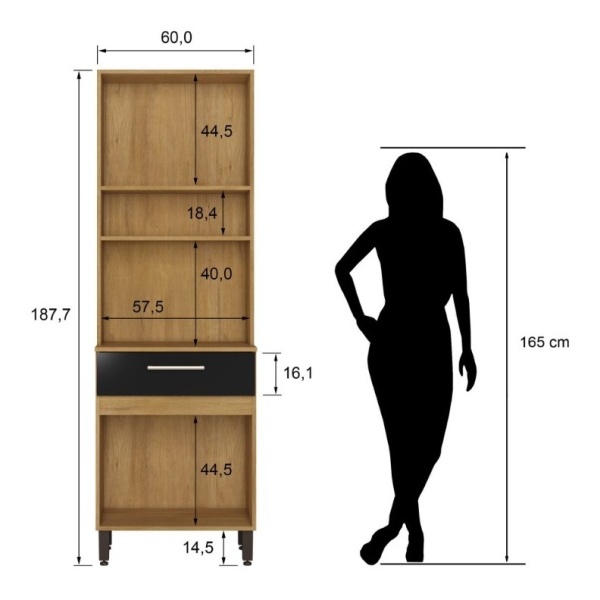 Armario Mueble Cocina Multiuso 4 Puertas 1 Cajón - Imagen 10