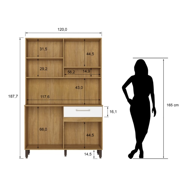 Armario Mueble Cocina Kit 8 Puertas 1 Cajón Alacena - Imagen 4