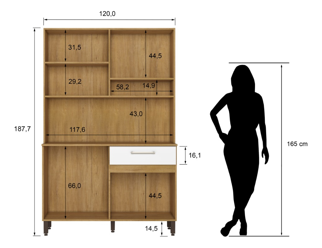 Armario Mueble Cocina Kit 8 Puertas 1 Cajón Alacena – Muebles Web