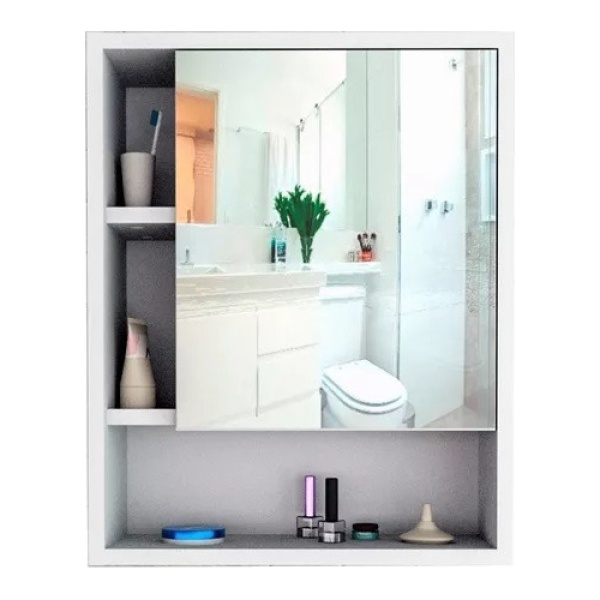 Mueble De Baño Botiquín Con Espejo Estante Muebles Web - Imagen 8