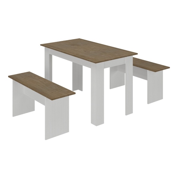 Juego De Comedor - Mesa + 2 Bancos - Desayunador Muebles Web - Imagen 6
