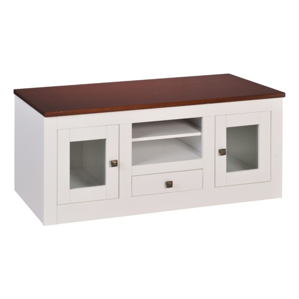 Rack Para Tv Puertas De Vidrio Linea Mexicana Madera Maciza