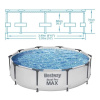 Piscina Estructural Bestway Steel Pro Max 56408 X 305 M De Ancho X 305 Cm De Diámetro - Imagen 3