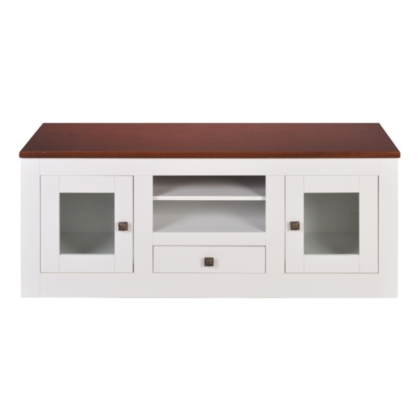 Rack Para Tv Puertas De Vidrio Linea Mexicana Madera Maciza - Imagen 3