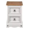 Mesa De Luz 2 Cajones Madera Maciza Linea Mexicana - Imagen 8