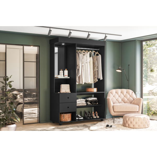 Ropero Exhibidor - Muebles Web - Linea Closet - Modelo Style - Negro - Imagen 3