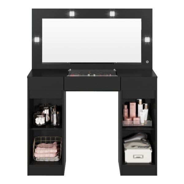Tocador Camarin Comoda Con Espejo Cajones Organizador Luces - Imagen 2