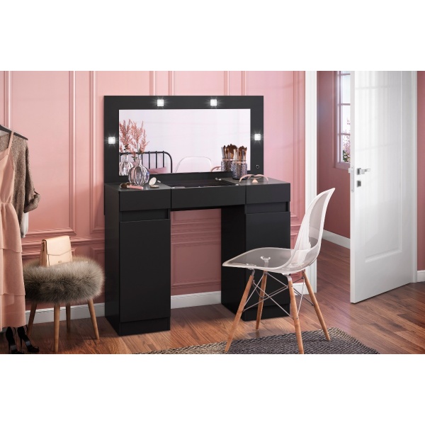 Tocador Camarin Comoda Con Espejo Cajones Organizador Luces - Imagen 6