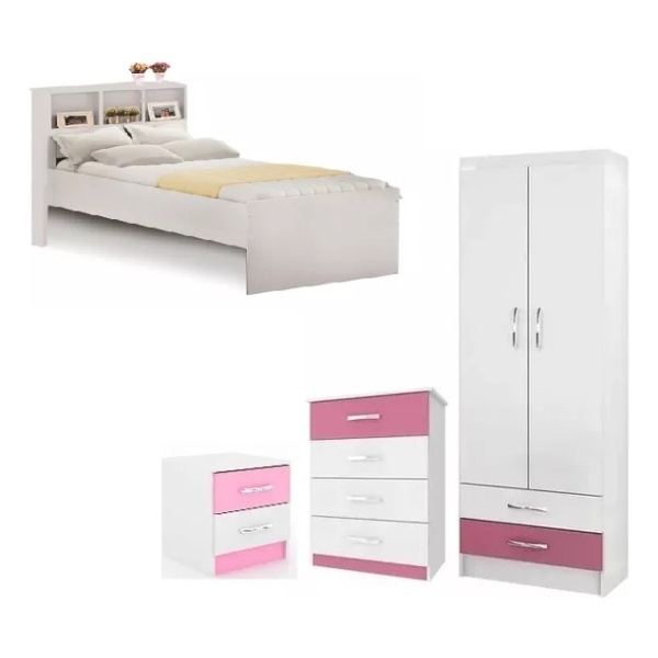 Juego De Dormitorio Ropero + Cama + Cajonera + Mesa De Luz - Imagen 13