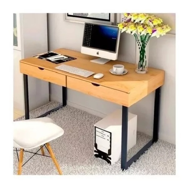 Escritorio - Muebles Web - Estilo Industrial - Cd03 - Haya/negro - Imagen 3