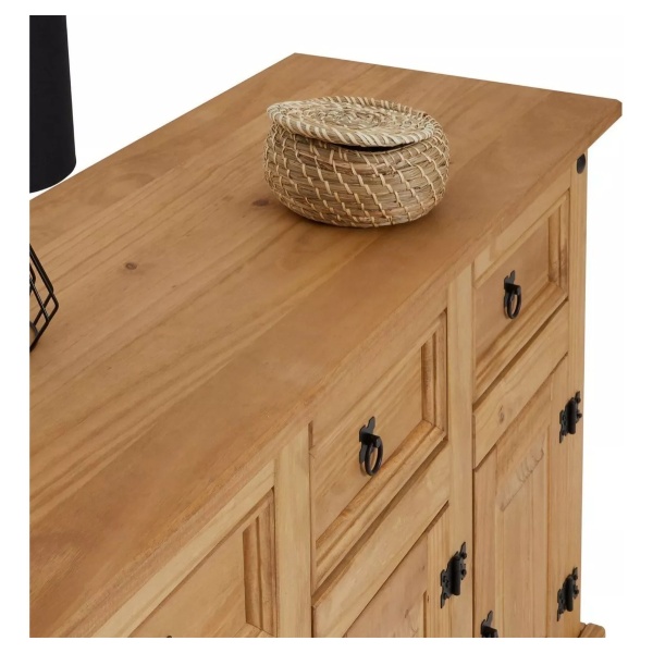 Aparador Bargueño Living Linea Mexicana Madera Maciza - Imagen 6