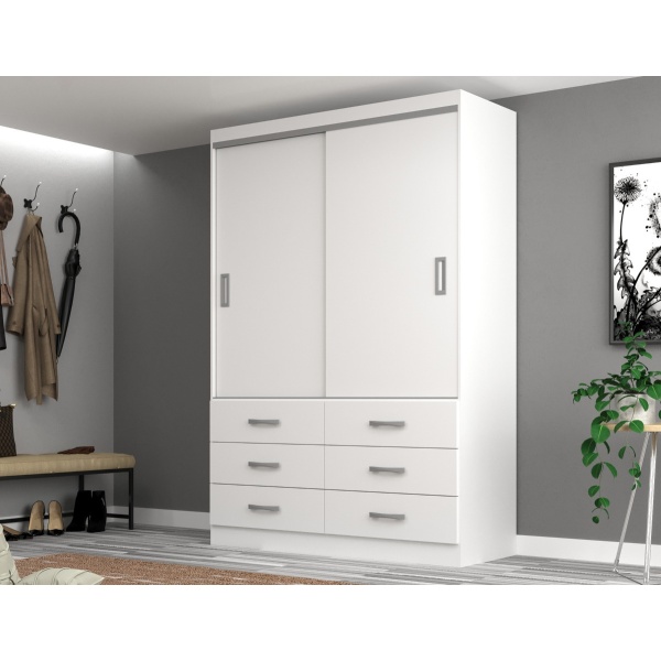 Ropero Placard 2 Puertas Corredizas 6 Cajones Dormitorio - Imagen 8