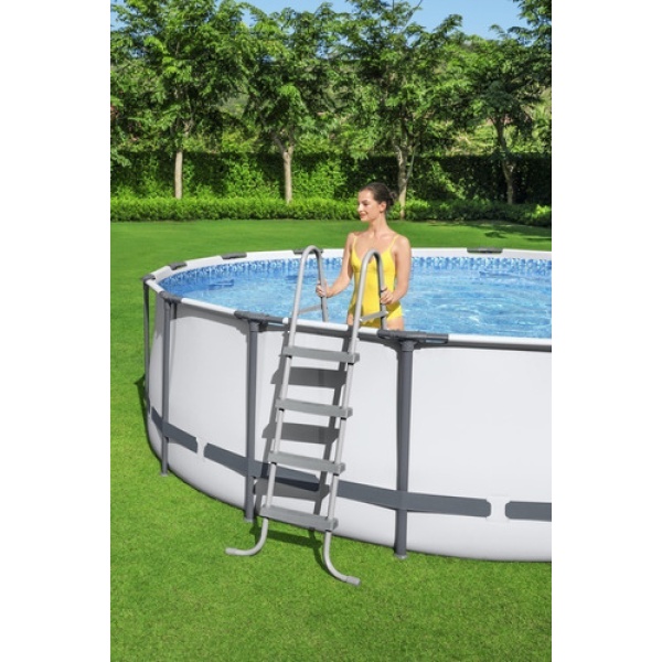 Pileta Estructural Lona Bestway 549x122 23062lt Bomba +acces Color Gris - Imagen 4