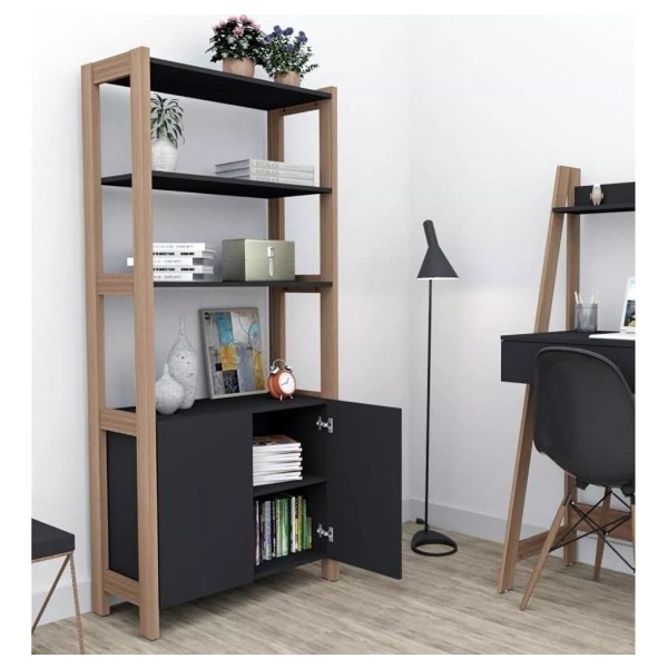Biblioteca Con Puerta - Estanteria - Oficina Living Estudio - Imagen 8