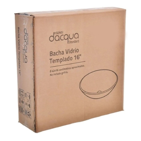 Bacha De Apoyo Vidrio Templado Sensi D'acqua 41,5x16cm - Imagen 4