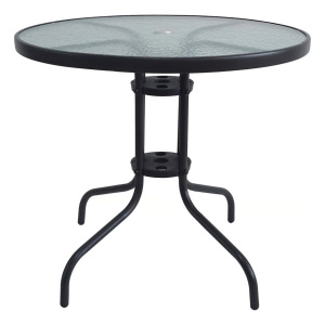 Mesa Redonda Vidrio Jardin Grande Patio Muebles Web